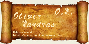 Oliver Mandraš vizit kartica